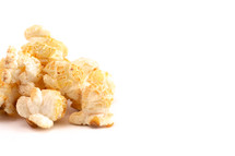 Cinnamon Toast Flavored Popcorn on a White Background