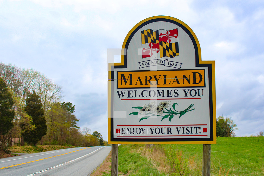 Maryland Welcomes You sign 