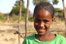 Smiling young girl in Africa 
