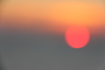 Blurred pink morning sun at dawn
