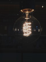 a glowing lightbulb 
