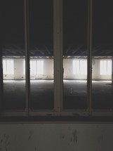 light from windows in a warehouse 