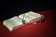 Bible and glasses