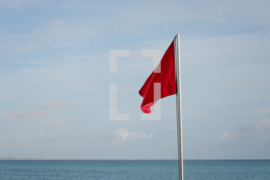 Red Flag at the beach