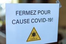Closed due to Covid-19 - French 
