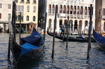 gondolas in a Venice 