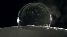  Freeze Ice ball with snow flakes crystals
