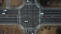 vehicles passing through an intersection 