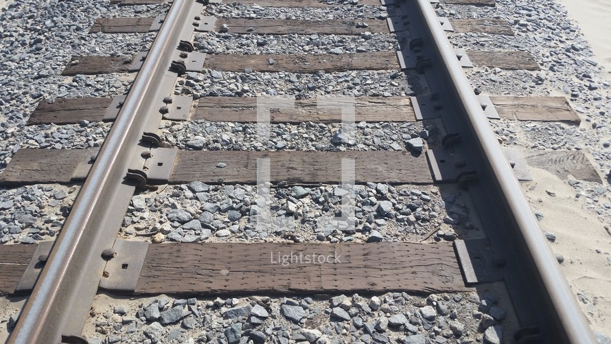 train tracks closeup 