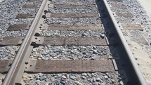 train tracks closeup 