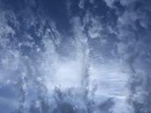 expansive view of blue sky with clouds 