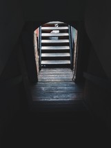 stairs in a cellar 