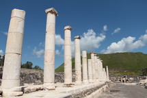 columns in old ruins 