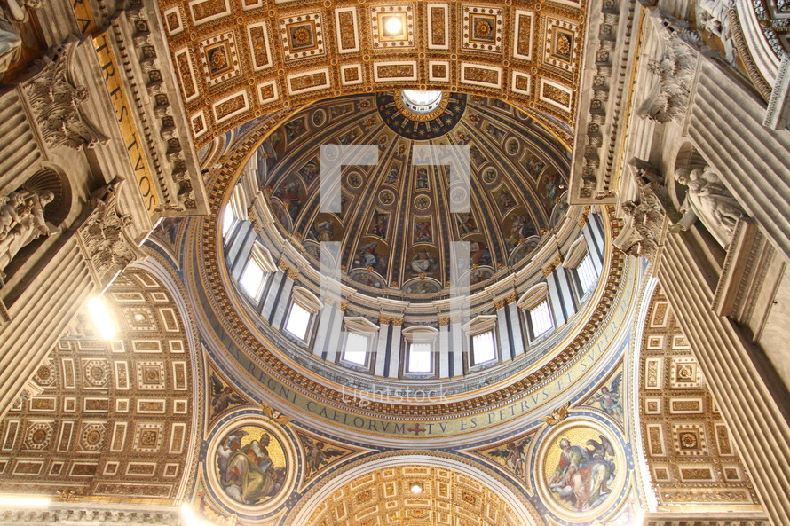 The dome of St. Peter's Basilica in Vatican City