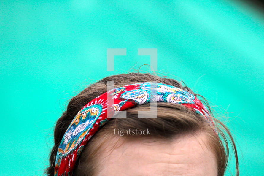 headband in hair 
