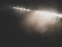 fog over stadium lights 