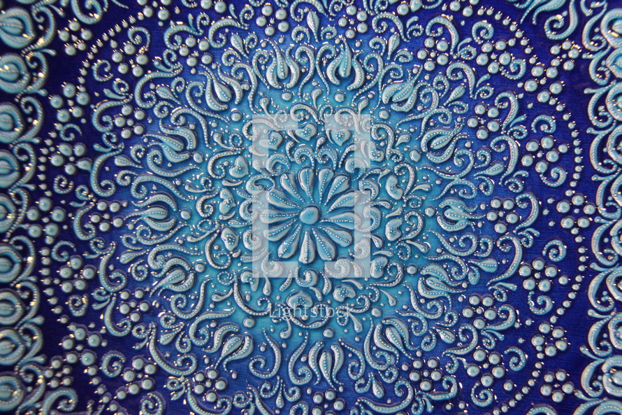 detailed blue porcelain 