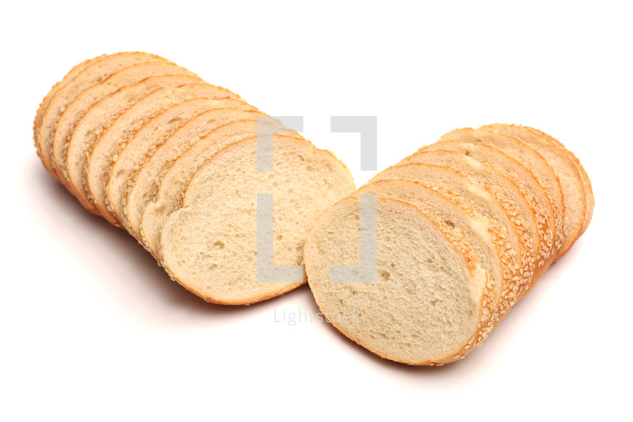 sliced sesame seed bread loaf 