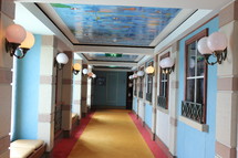 Hotel hallway.