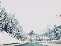 A winter scene. 