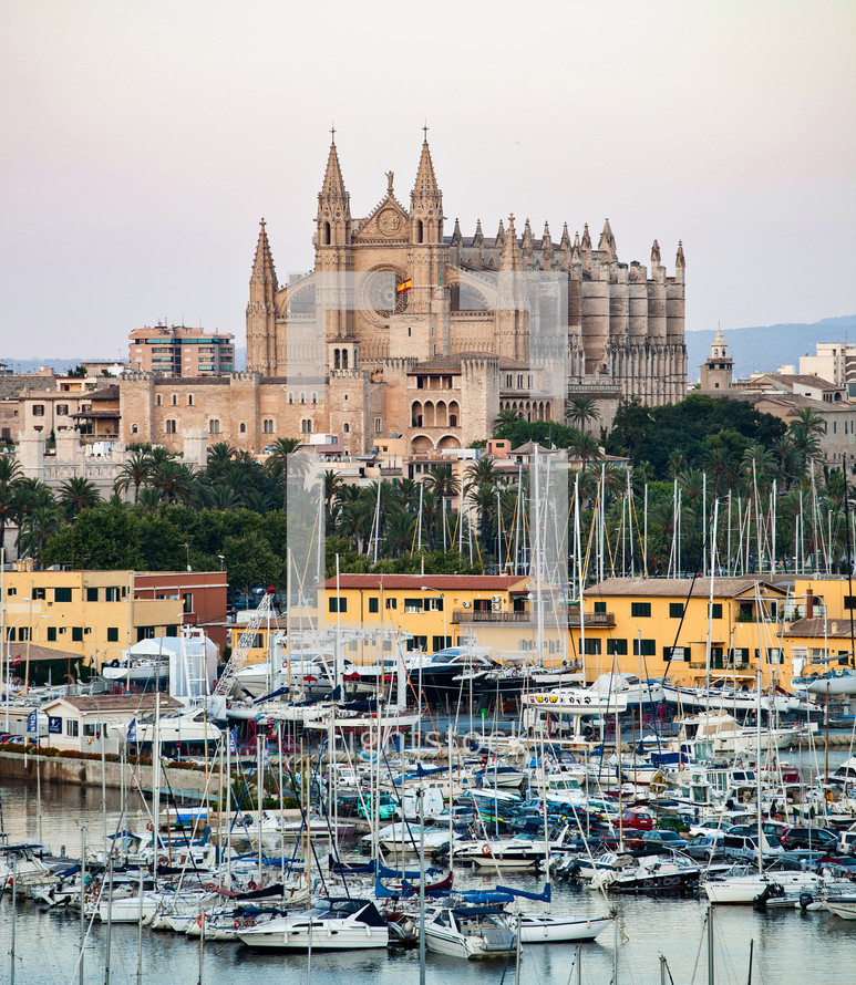Cathedral Seu Seo of Palma de Mallorca at Balearic Islands in Spain