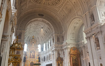 Interior of the St. Michael Church in Munich, Germany