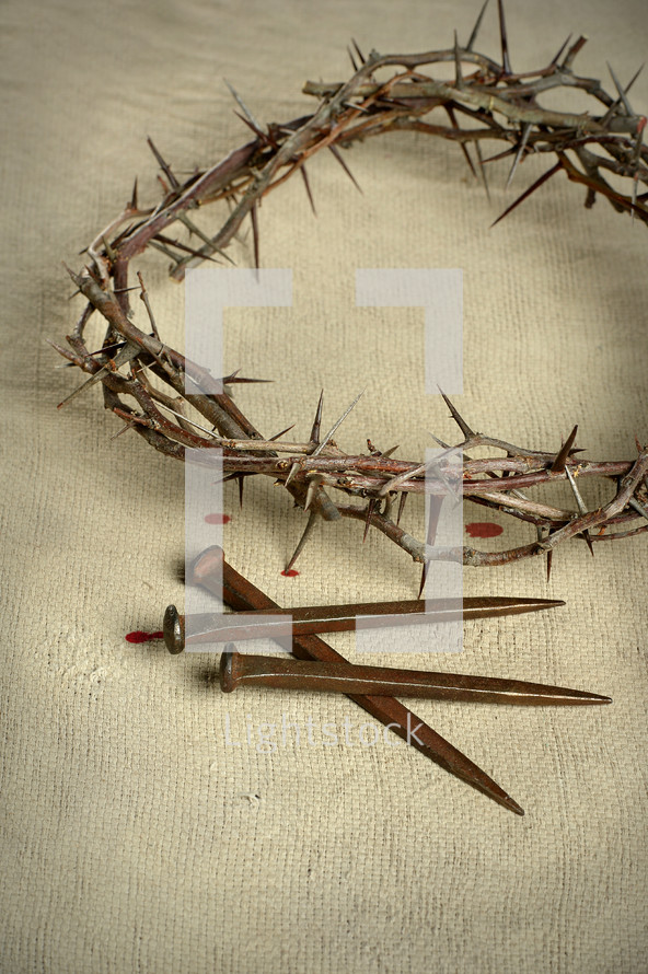 A crown of thorns and nails.