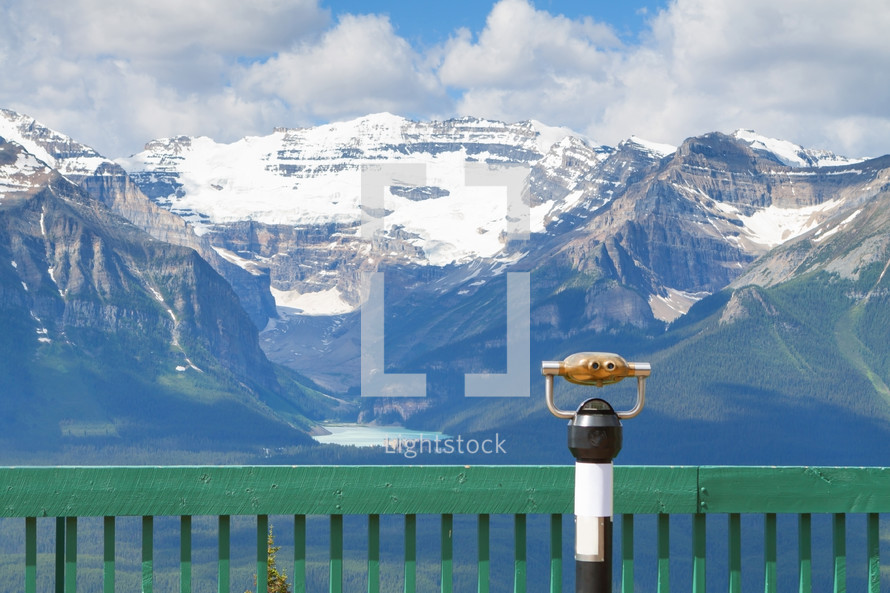 Binoculars With Lake Louise View