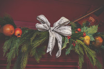 Christmas music worship garland stock photo with wreath decorations that can be used in social media, presentations, a bulletin cover and more!