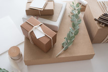 brown gift boxes for the holidays 
