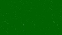 Windy Rain on a Green Screen Background Animation