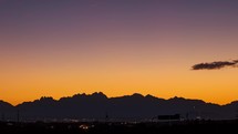 Time-lapse of Organ Mountains in Las Cruces New Mexico