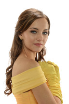 princess in a yellow gown 