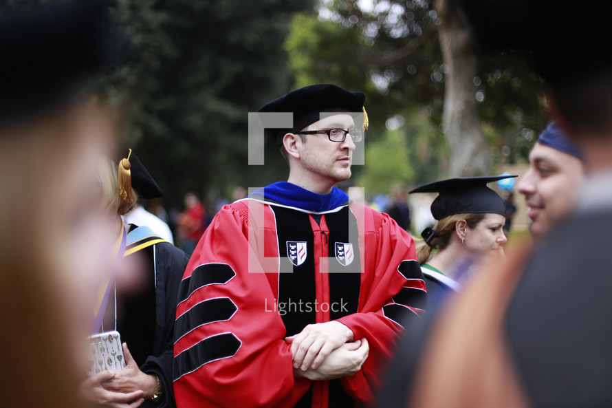 doctorate at a graduation ceremony 