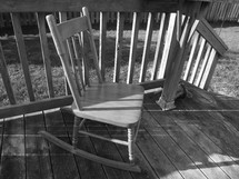 rocking chair on a porch 