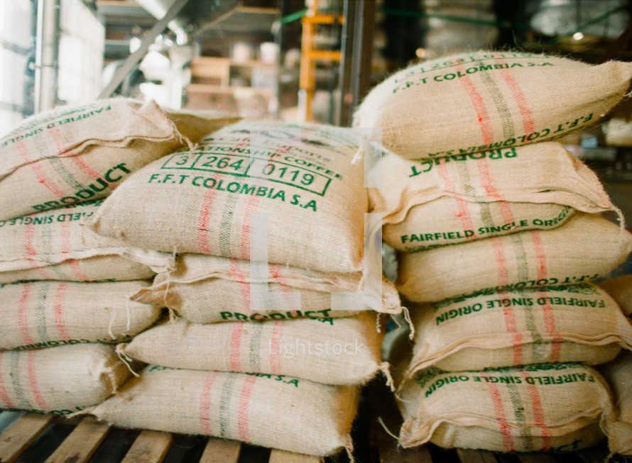 bags of coffee beans 