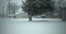 Slow motion Christmas snow background. Snowflakes, snow flakes falling in slow motion during winter snow storm.