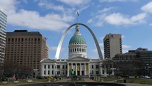 St Louis capitol building and Arch