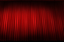Stage curtain.