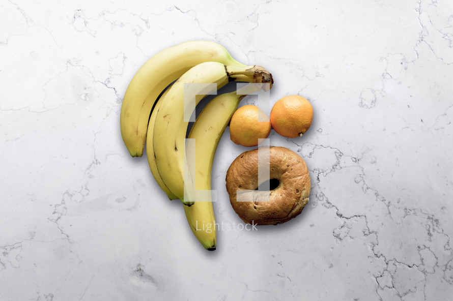 fruit and bagel 