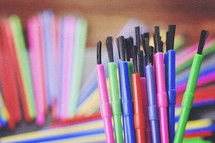 colorful paint brushes 