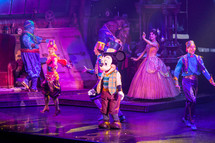 Paris, France - June 02, 2023: The Mickey and the Magician Show. As the magician's apprentice, Mickey learns the tricks of his trade from magical Disney Characters.