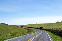 winding road in the countryside 