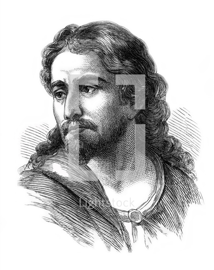 St. John, 19th century engraved depiction