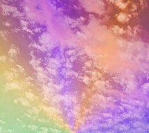rainbow colored sky