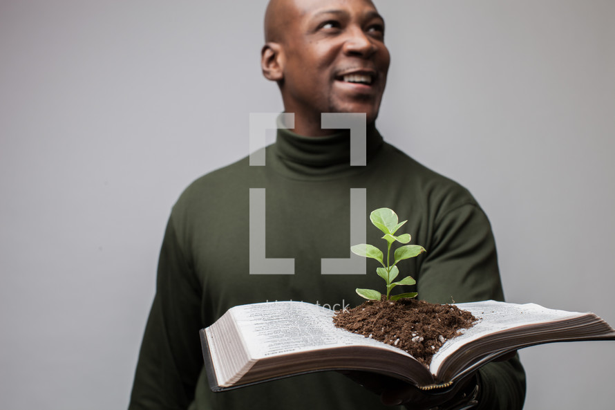 Man experience spiritual growth through reading God's Word 