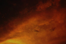 dramatic orange clouds with grunge effect