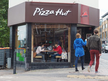 CAMBRIDGE, UK - CIRCA OCTOBER 2018: Pizza Hut storefront