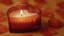 Heart Shaped Valentine's Day Candle 