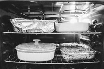 Food in oven